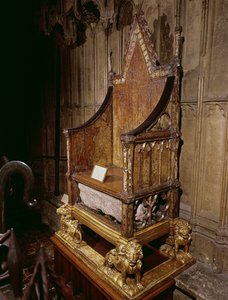 Silla de coronación hecha para Eduardo I por Walter, 1300-01